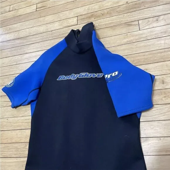 BODY GLOVE Pro Series Wetsuit Mens XXL 2.1 MM Blue Black Short Sleeve 3/4 2XL